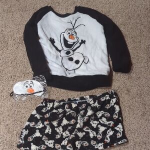 Disney Frozen Black and White Pajama Top